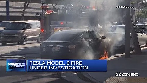 Tesla Fire sparks investigation