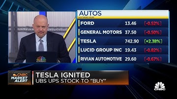 Jim Cramer breaks down shares of Tesla after UBS upgrades stock to a buy