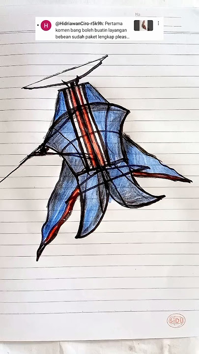 Drawing a Bebean Kite #kite #janggan #pecuk #kuir kite