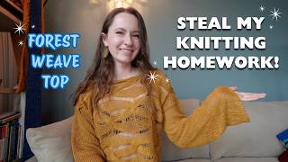 E34. This is the best SUMMER KNITTING PATTERN I've made yet! DanDoh Design, Forest Weave, Tell all!