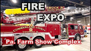 Dozens Of Fire Trucks at Harrisburg Fire Expo 2024 | PA Farm Show Complex