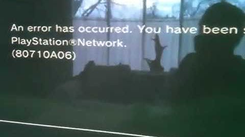 PS3 Error code 80710A06