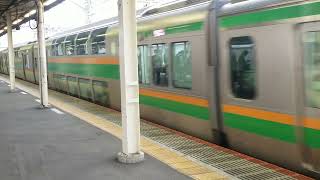 E233系3000番台宮ヤマU629編成+横コツE-51編成藤沢駅発車
