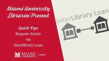 QuickTips: Request Article via InterLibrary Loan