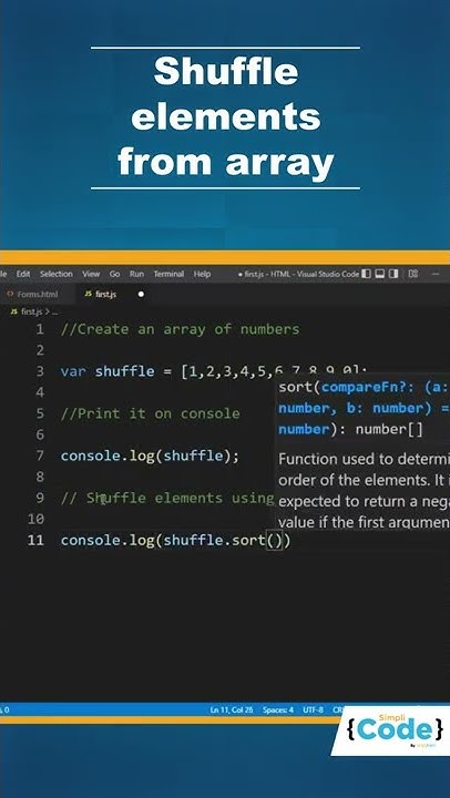 How To Shuffle An Array In JavaScript | JavaScript Array Manipulation ...