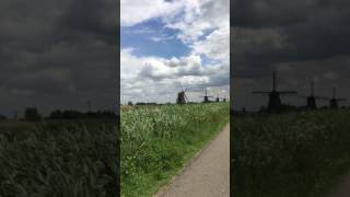 Cycling at Kinderdijk - Netherlands