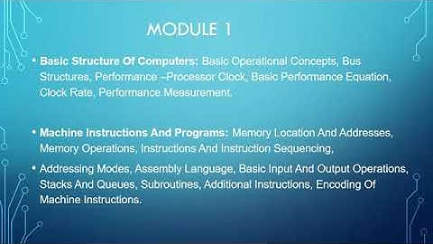 Basic operational concepts (18CS34)