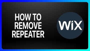 How To Remove Repeater Wix Tutorial