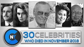 List of Celebrities Who Died In November 2018 | Latest Celebrity News 2018 (Celebrity Breaking News)