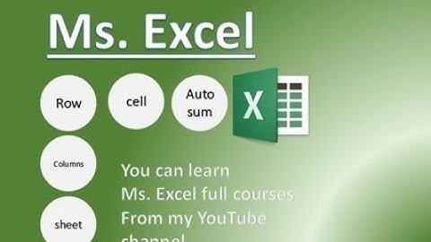 How to Insert & delete rows, columns, cells & sheets in MS Excel in Pashto