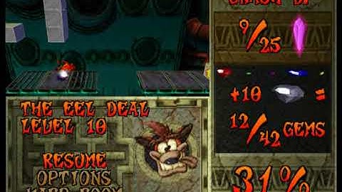 Crash Bandicoot 2 Cortex Strikes Back Playthrough Part 13 - The Eel Deal | ePSXe 2.0.5