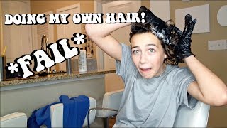 cutting and coloring my own hair *fail*
