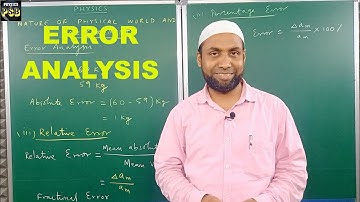 Error Analysis | #Measurement | Errors | Class 11 Physics @siddeeqbasha