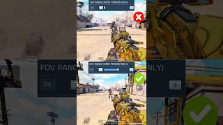 ✅Best FOV Range Setting For Better Aim In COD MOBILE BR #shorts #trending #codm