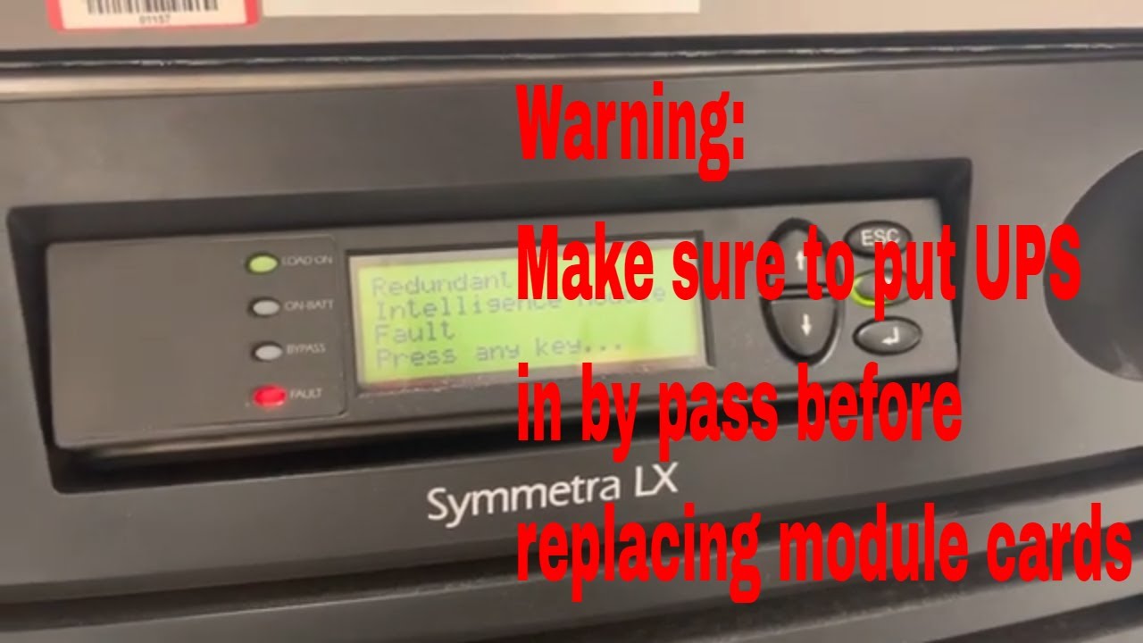 APC Symmetra Redundant Intelligence Module Faulty YouTube