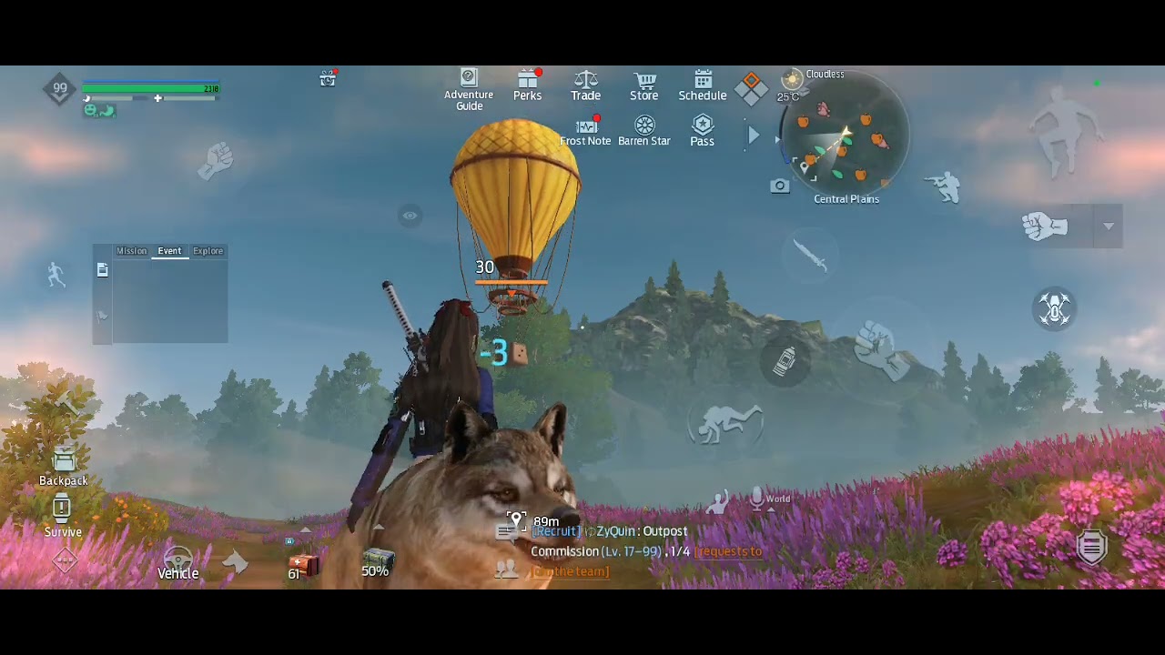 Yellow Hot Air Balloon - Undawn Treasure map