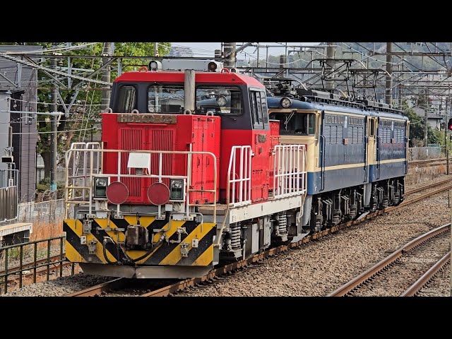 隅田川常駐機交換】単8582レ EF65形2000番台2080号機 2088号機 HD300形