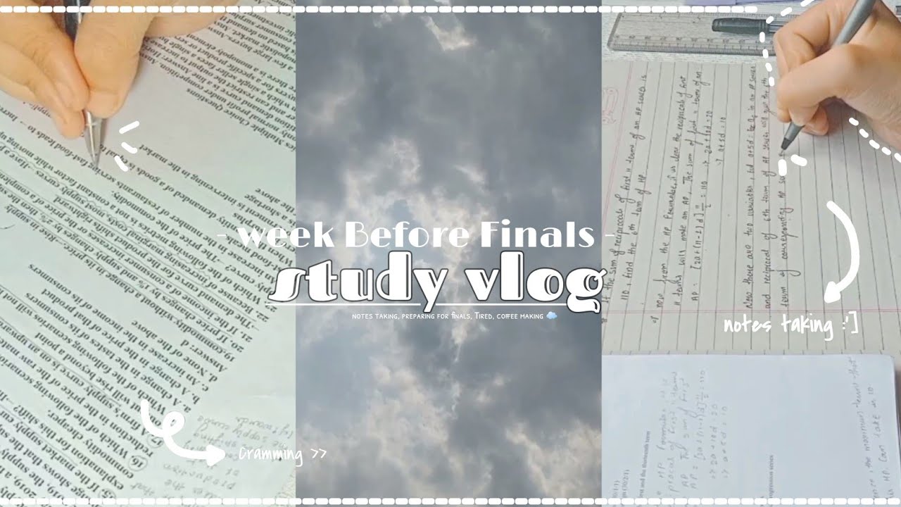 Notes Cramming A week before Finals 🎧 Lots of Studying, Notes writing, Coffee ...