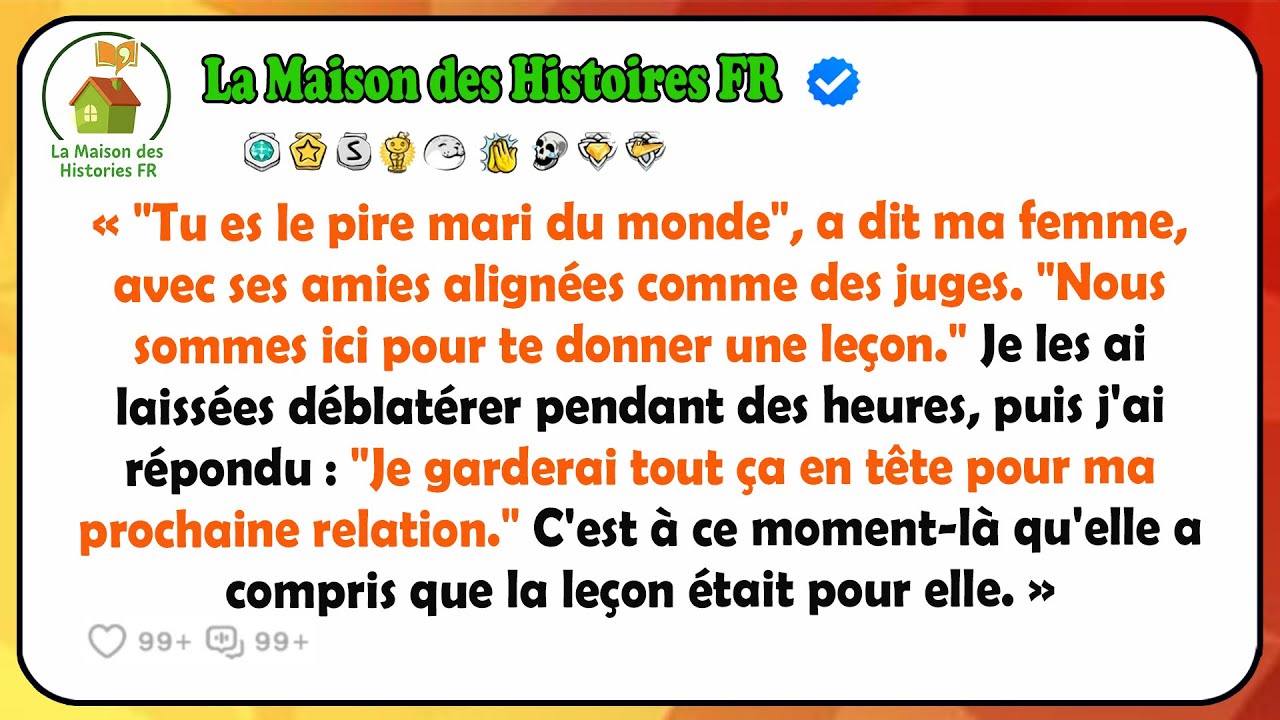 « On est là pour te donner une leçon », a-t-elle lancé, ses quatre amies alignées derrière elle comme un tribunal. Ce vendredi soir, je rentrais du boulot avec une seule envie : une bière fraîche...