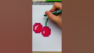 How to Draw a Cherry #shorts #pixelart