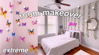 EXTREME aesthetic room makeover! (Tiktok &amp; Pinterest Inspired)