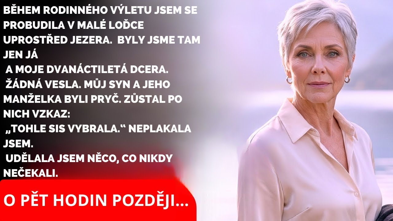 „Omlouvám se, mami, ale nenechala jsi nám jinou možnost.“ To byl vzkaz, který jsem našla připevněný pod kamenem, když jsem se probudila uprostřed jezera na lodi s prázdným motorem, bez vesel a s...