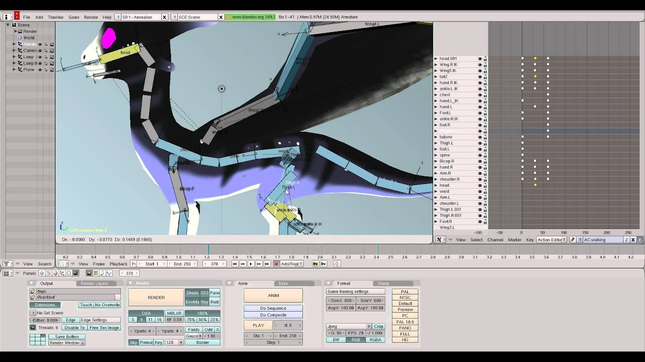 3D Dragon Rigs Blender 2.49b - YouTube