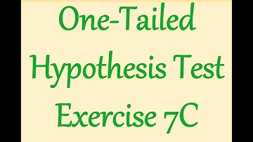 AS Maths - Statistics - One-Tailed Hypothesis Test