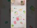 スタンプで朝ごはん🍞🍳パン朝食シリーズの新作に、お野菜とベーコンを作りました🥗🥓#shorts #stamp #stationery#asmr #stampart #はんこ #スタンプ#文房具