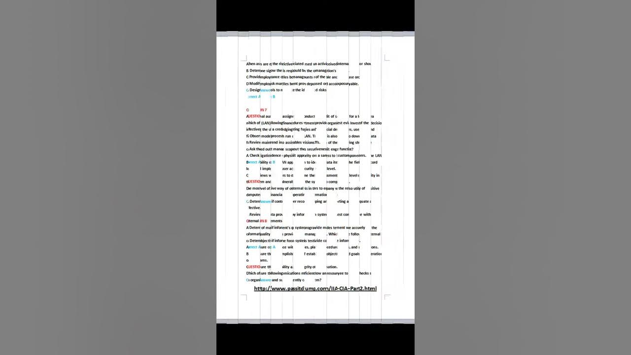 IIA-CIA-Part3 Exam Fragen