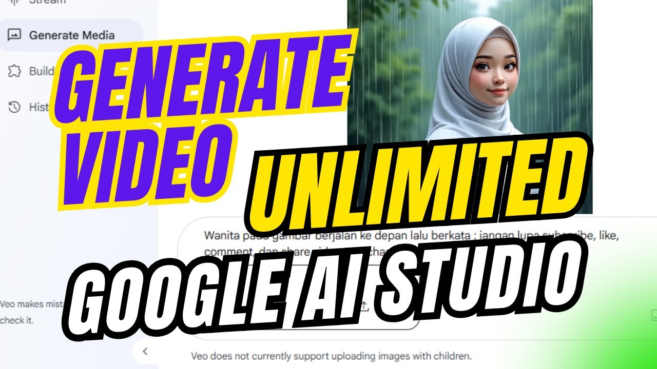 Generate video unlimited pake VEO di Google AI Studio - YouTube