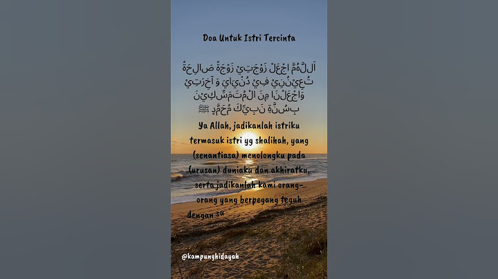Doa Untuk Istri Tercinta