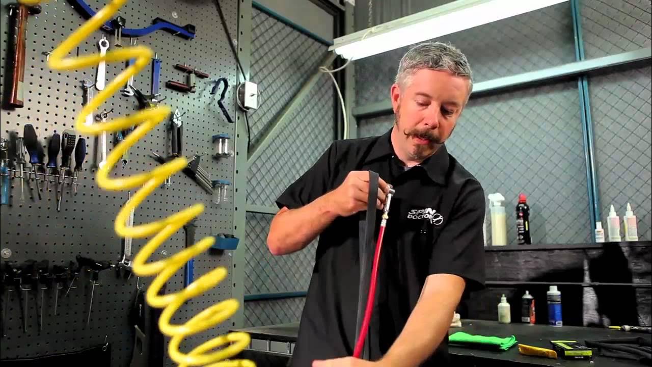 changing a bicycle tire tube