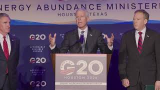 Secretary Wright Delivers Closing Remarks at the G20 Summit - September 16, 2026