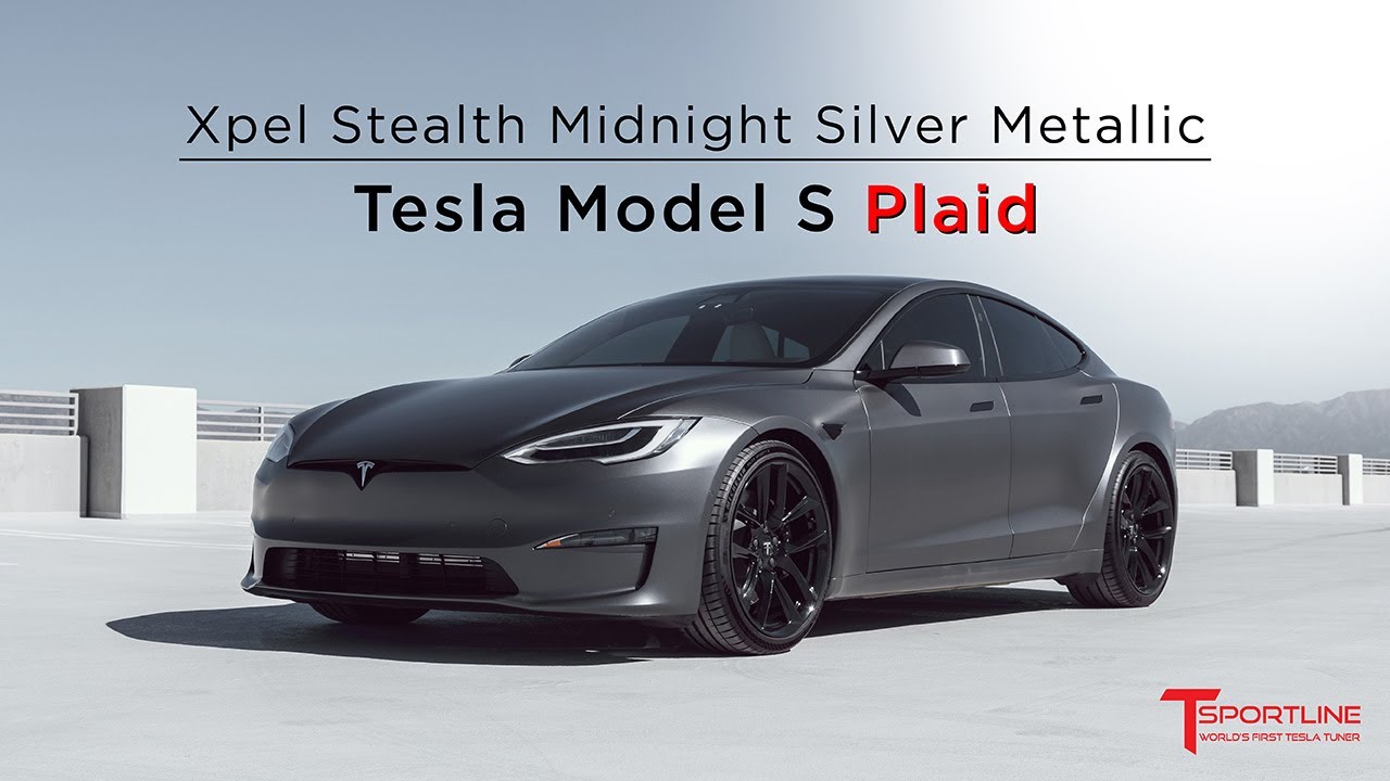Tesla Model S Plaid Goes Stealth With Midnight Silver Metallic Xpel Paint  Protection Film - Youtube