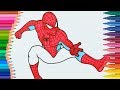 Spiderman | Juego de Pintar con Chu Chu Ua Cancion | Manos pequeñas Dibujos para Colorear.