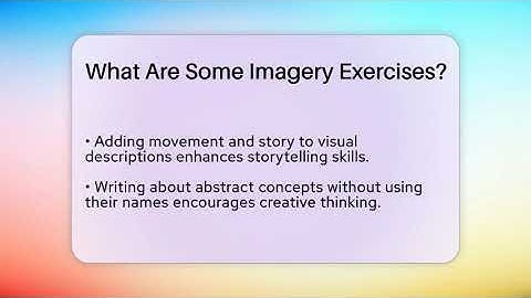 What Are Some Imagery Exercises? - The Prose Path