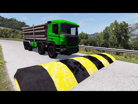 видео: Flatbed Trailer Cars Transportation with Slide Color - Cars vs Deep Water - BeamNG.Drive #2