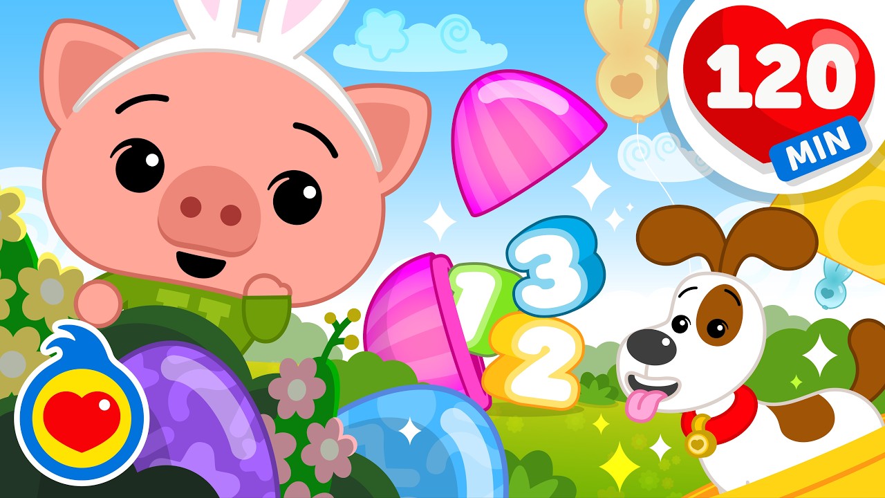 ¡Celebramos La Pascua! 🐰✨ Canciones Infantiles Y Huevos Sorpresa 🥚🎁 (120 Min) | Plim Plim