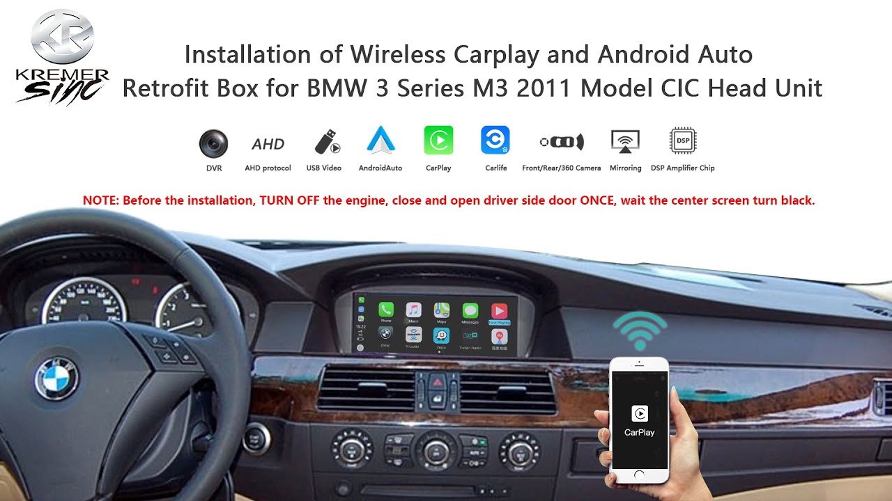 Installation of Wireless CarPlay and Android Auto Retrofit Box for BMW ...