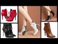 Top class and fancy high heel party wear leather ankle boots designs ideas for women of 2020