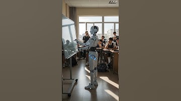 Robot Teacher in the Street 🤯 #teslarobot #optimus #shorts