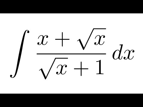 Integral of (x+sqrt(x))/(sqrt(x)+1)