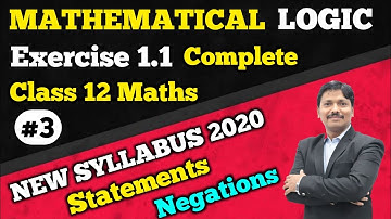 Mathematical Logic Part 3 Ex.1.1 | 12th New Syllabus 2020-21 | Maharashtra Board | Dinesh Sir