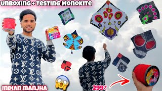 Unboxing   Testing Monokite Gattu🔥 || Indian Manjha😍 || Flying Biggest Kite😱 || Kite Vlog 2024🪁