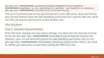 How to Fix the iam:PassRole Authorization Issue in SageMaker