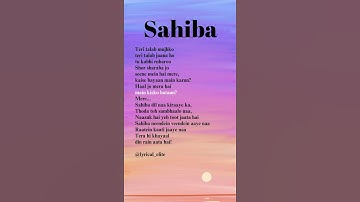 Thumbnail of Sahiba (Lyrics) - Aditya Rikhari #lyrics #sahiba #adityarikhari