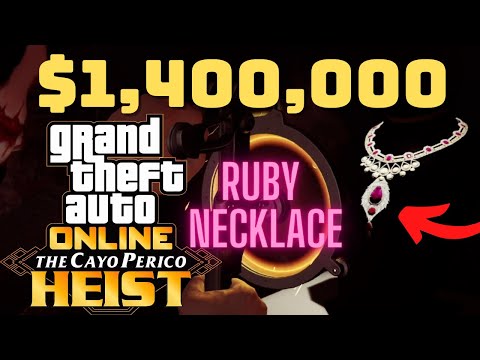 The Cayo Perico Heist - Ruby Necklace ($1,114,600) - Solo, Stealth (GTA  Online) - YouTube