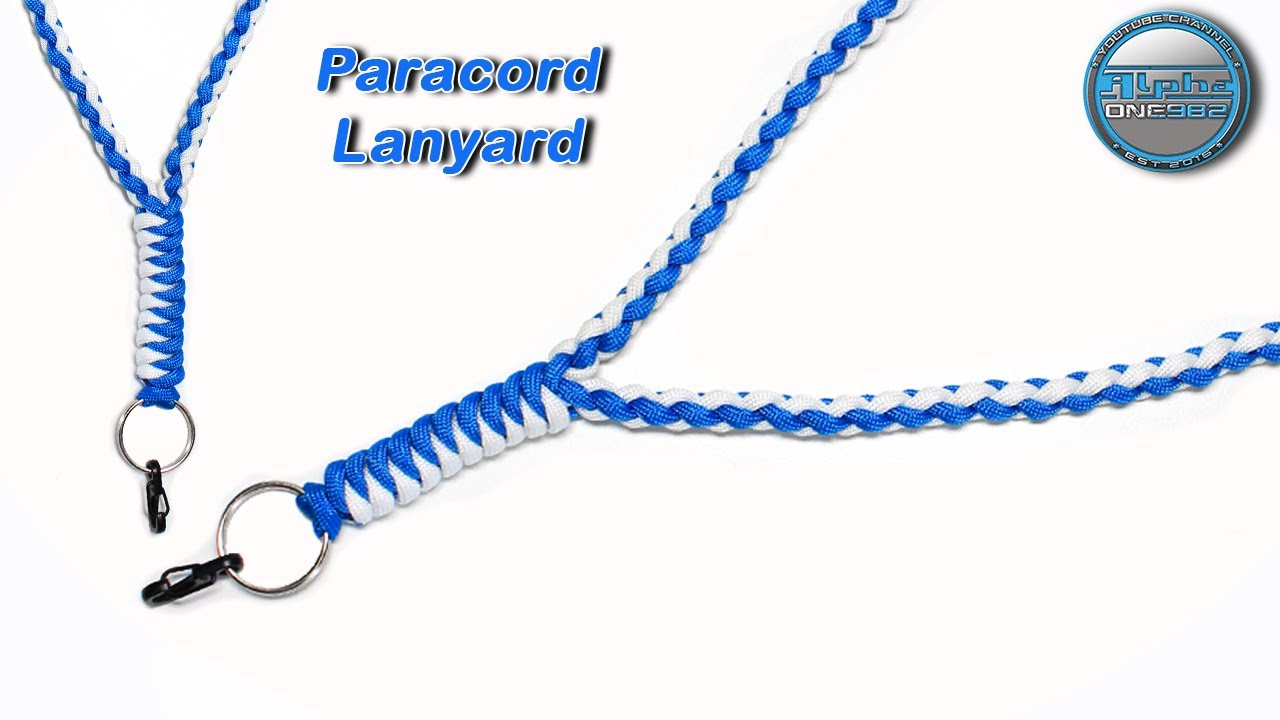 How to Make Paracord Lanyard 4 Strand Round Braid - Snake Knot - Fast and  Easy 