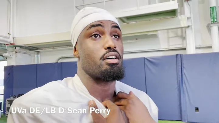 UVA football player D'Sean Perry in Sept. 2022 int...
